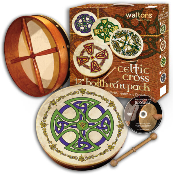 Waltons 12″ Celtic Cross Bodhran Pack | Brosna Cross