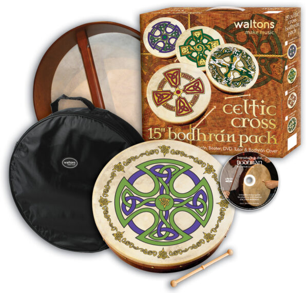 Waltons 15″ Celtic Cross Bodhran Pack | Brosna Cross