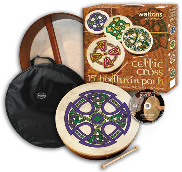 Waltons 15″ Celtic Cross Bodhran Pack | Fanore Cross