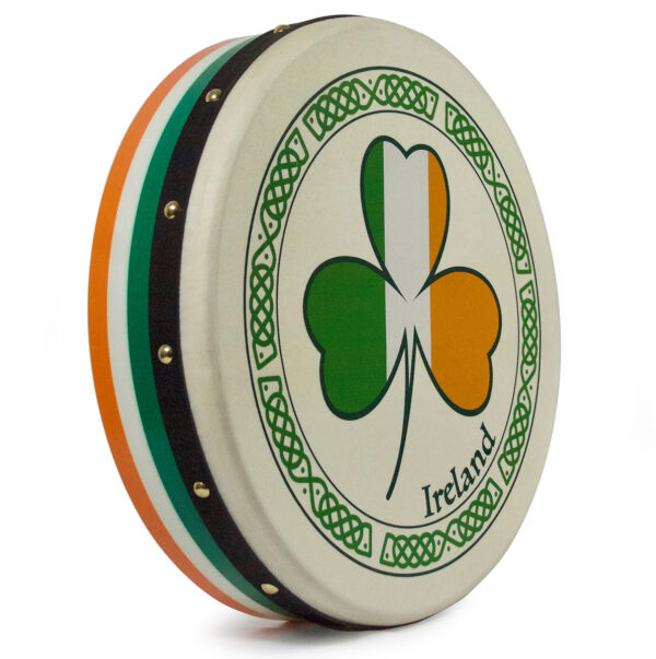 Waltons 15″ Tri Shamrock Rim and Skin Design Bodhran