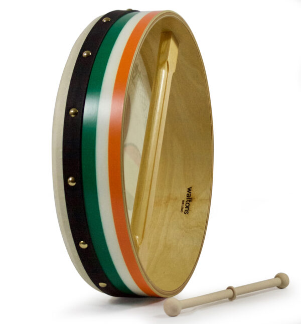 Waltons 15″ Tri Shamrock Rim and Skin Design Bodhran