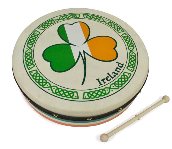 Waltons 15″ Tri Shamrock Rim and Skin Design Bodhran