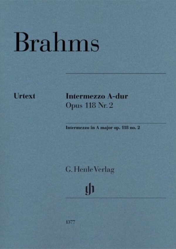 Brahms Intermezzo, Op. 118 No. 2 | Piano Solo | Urtext Edition