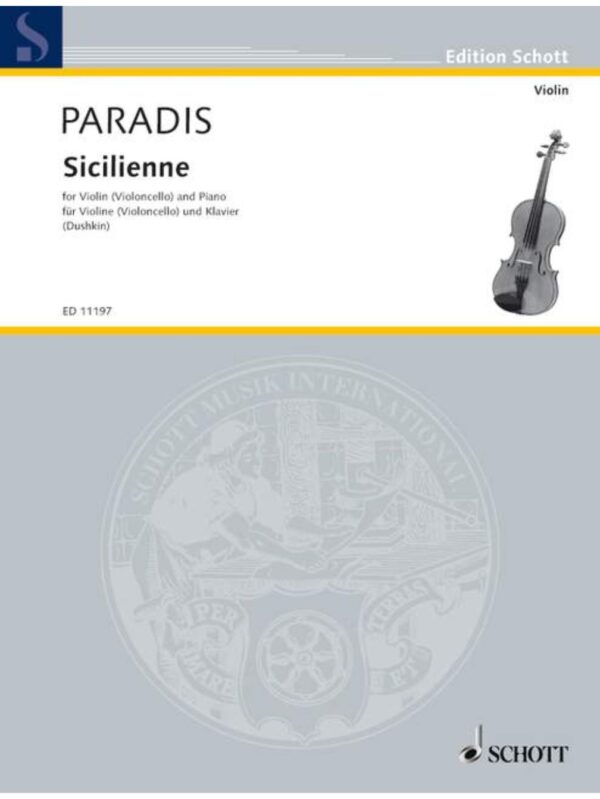 Paradis | Sicilienne for Violin, or Cello, and Piano