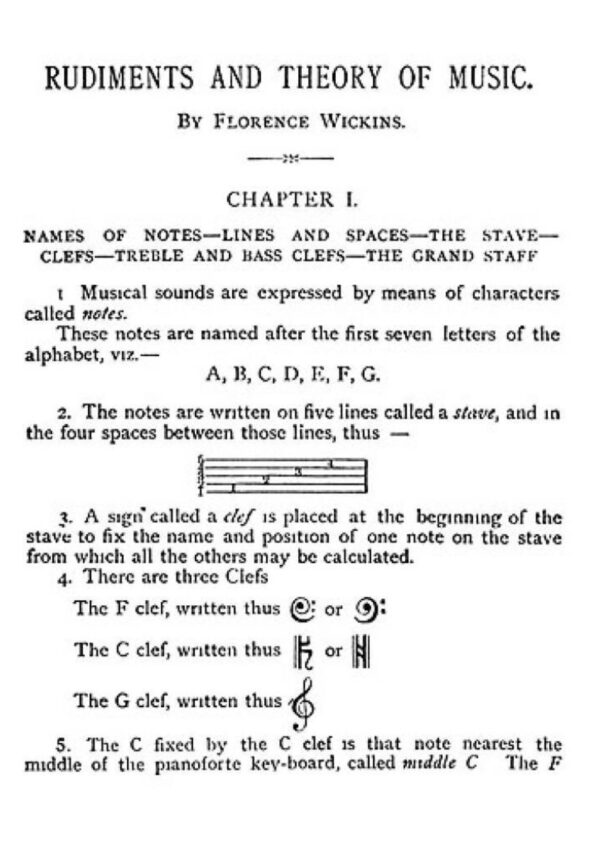 Rudiments and Theory of Music | By Florence Wilkens