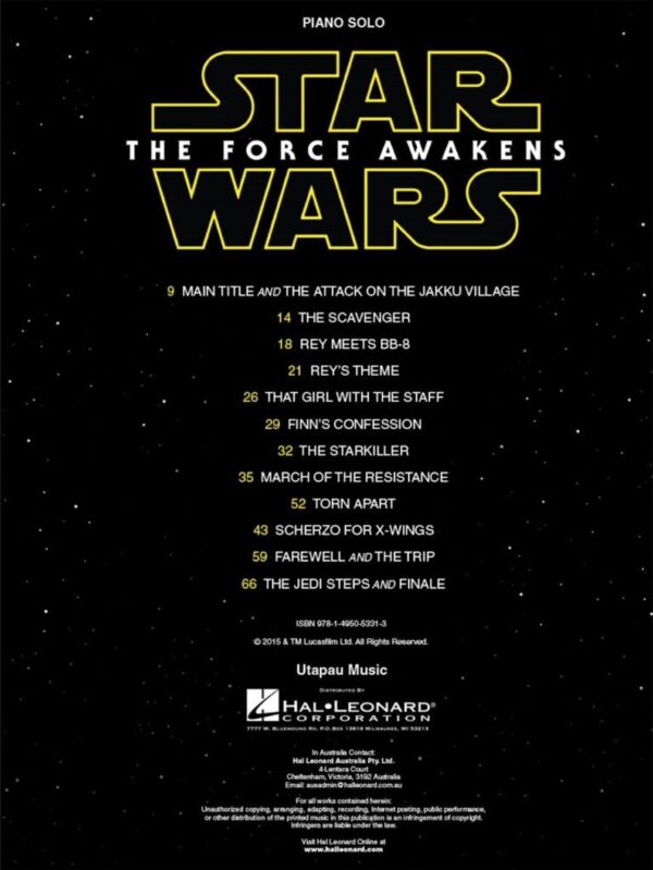 Star Wars, The Force Awakens| from the Movie Soundtrack | Piano