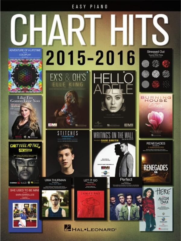 Chart Hits of 2015-2016 |  16 Great Hits Arranged for Easy Piano