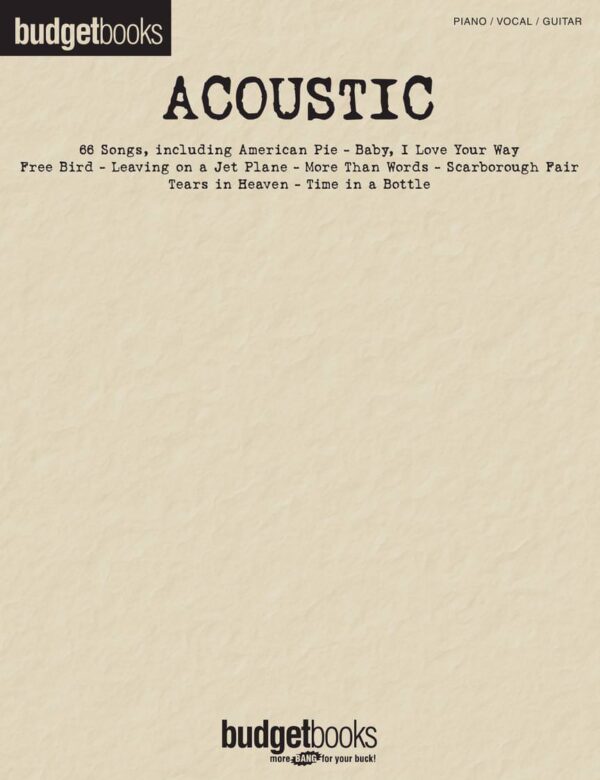 Budget Books , Acoustic , Piano Vocal and Guitar