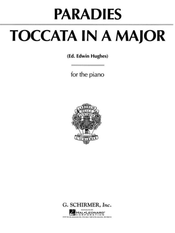 Paradies | Toccata in A Major | Piano or Keyboard