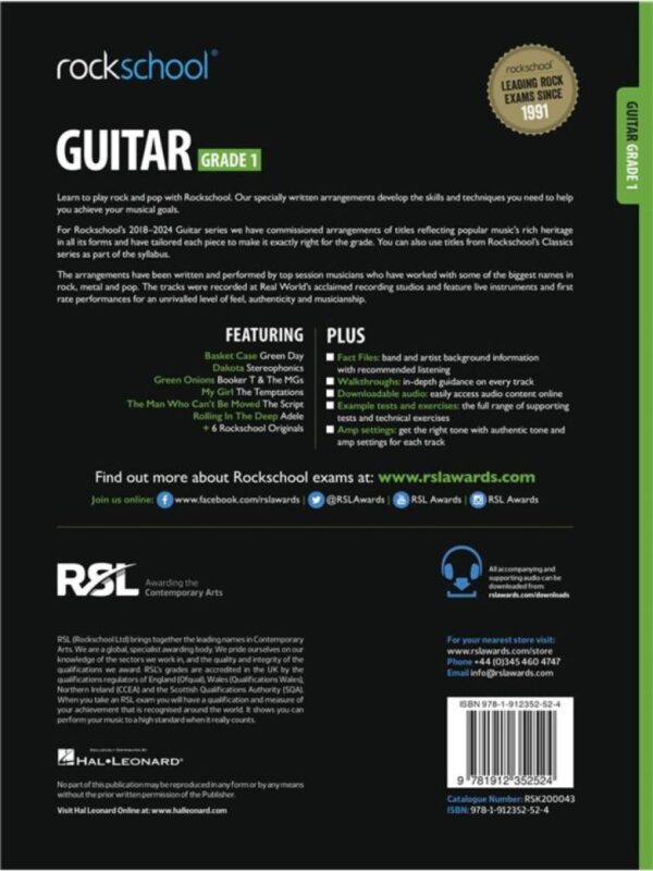 Rockschool Electric Guitar | 12 Tracks | Grade 1