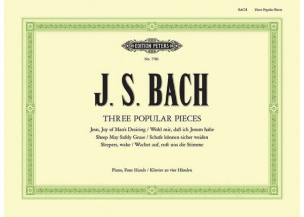 Bach | 3 Popular Pieces from Cantatas BWV 140,147,208| Arr. Piano Duet