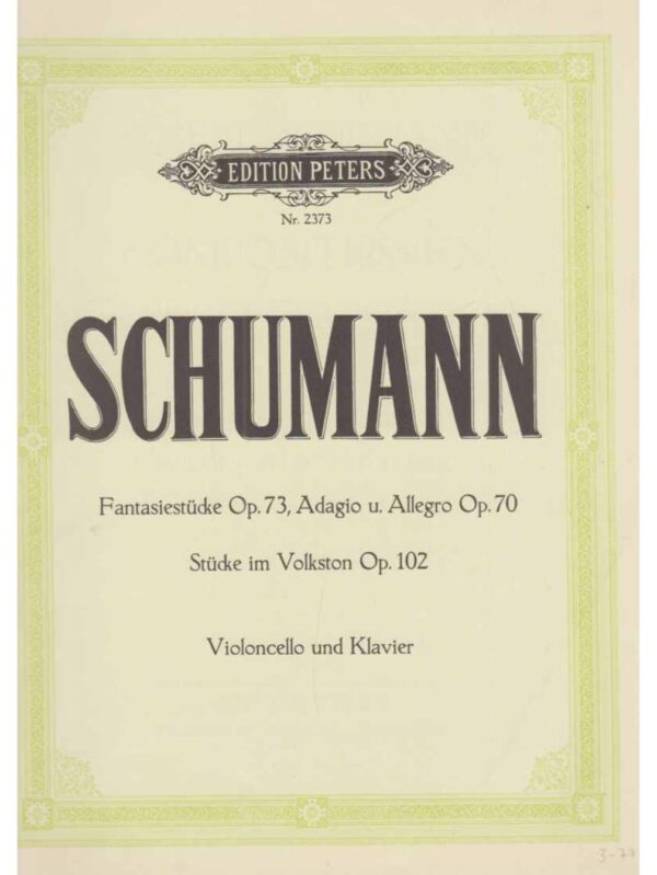 Schumann | Fantasiestucke Op.73 Adagio, Allegro Op.70+|Cello and Piano