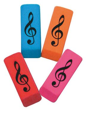 AIM Gifts Wedge Eraser Treble Clef - Assorted Colours - Random colour