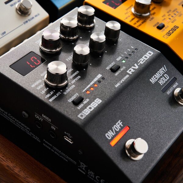 Boss RV-200 Reverb Pedal | 12 Reverb Types