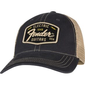 Fender Transition Logo Patch Hat, Black/Stone One Size