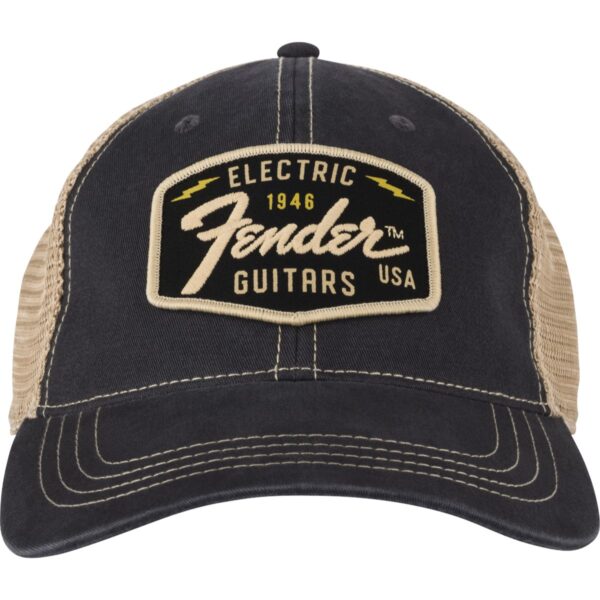 Fender Transition Logo Patch Hat, Black/Stone One Size