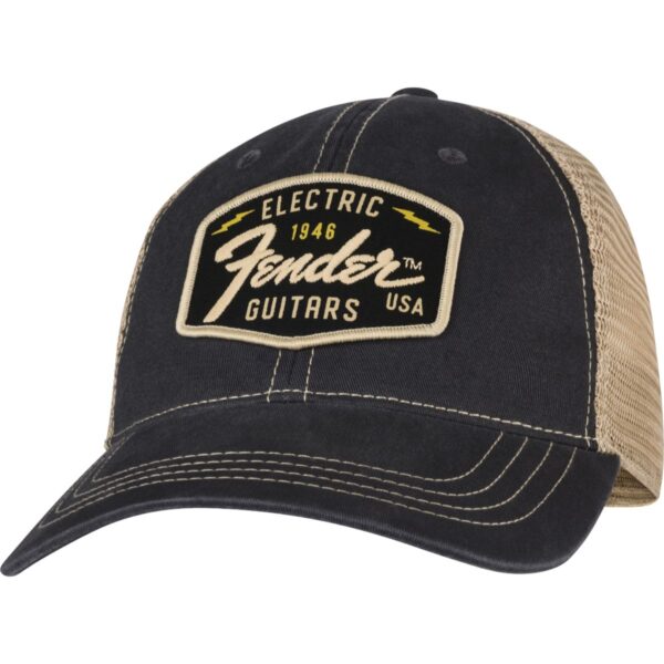 Fender Transition Logo Patch Hat, Black/Stone One Size