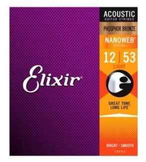 Elixir Acoustic Guitar Nanoweb 12-53 Light Bronze