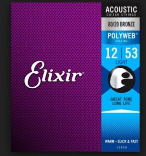 Elixir Polyweb Acoustic Guitar Strings Light 12-53