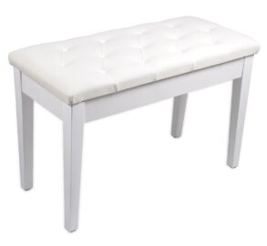 Apextone Fixed Height Piano Stool | White