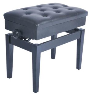 Piano Stool | Adjust | Storage Compartment  |Deluxe Padded Seat |Black