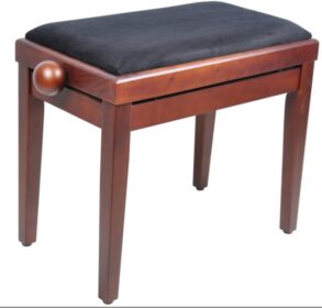 Apextone Adjustable Height Piano Stool | padded seat | Brown Mahogany