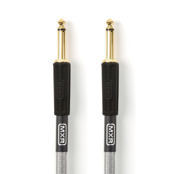 MXR DCIW12 | Instrument Cable | Woven Silver | 12ft | 2 straight plugs