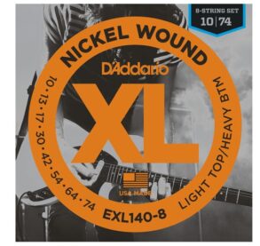 Daddario EXL-140-8 8 String Electric Guitar Strings 10-74