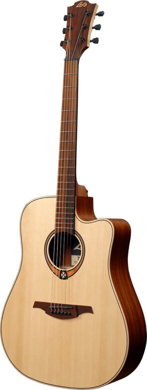 Lag T70DCE Natural | Tramontane Dread Cutaway | Pickup