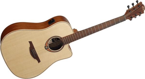 Lag T70DCE Natural | Tramontane Dread Cutaway | Pickup