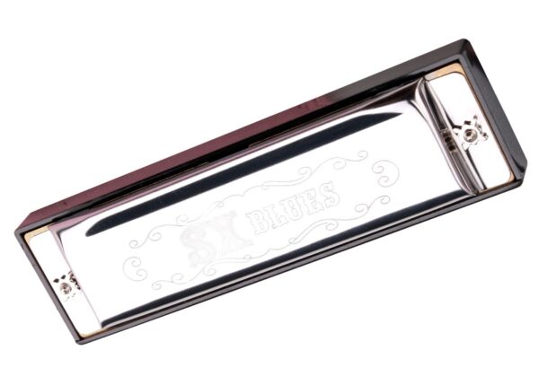 SX Blues Harmonica, in key of C | Silver Finish | Black Box