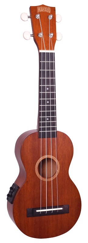 Mahalo MJ1 Ukulele with Pick Up | Trans Brown