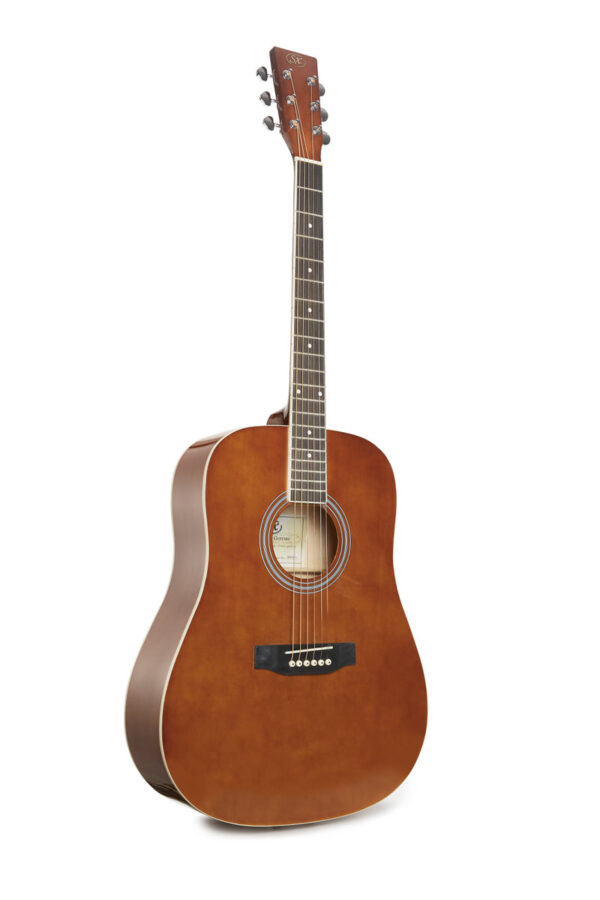 SX SD104G Dreadnought Acoustic Guitar |  Brown Gloss