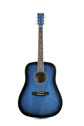 SX SD104G Dreadnought Acoustic Guitar |  Gloss Blue