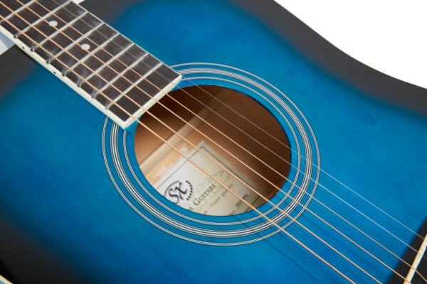 SX SD104G Dreadnought Acoustic Guitar |  Gloss Blue