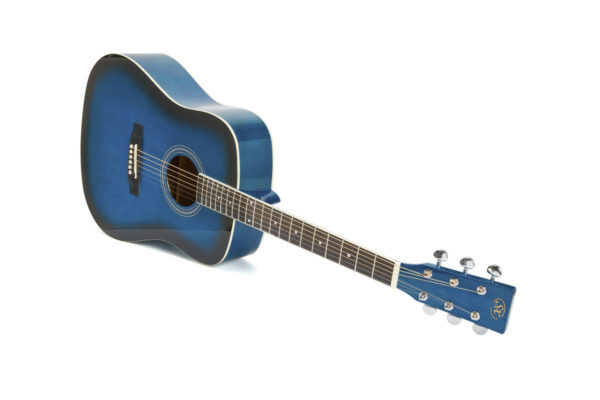 SX SD104G Dreadnought Acoustic Guitar |  Gloss Blue