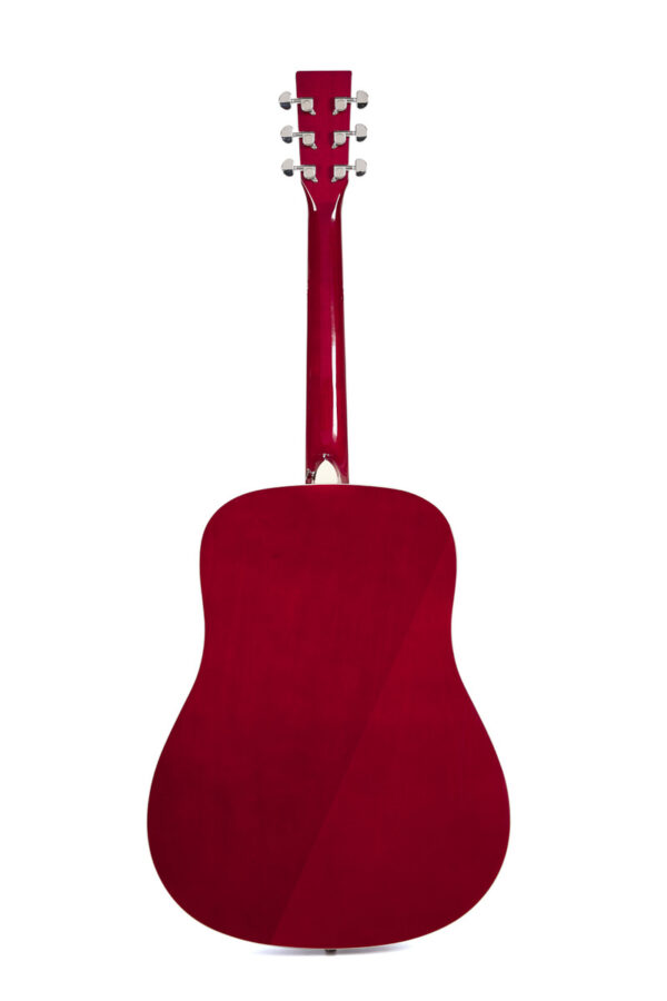 SX SD104 Dreadnought Acoustic Guitar | Gloss Red