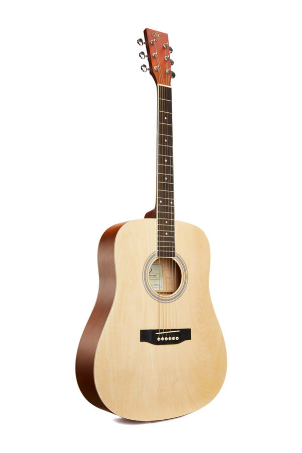 SX SD104 Dreadnought Acoustic Guitar | Satin Natural