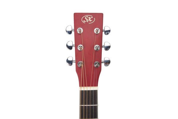 SX SD104 Dreadnought Acoustic Guitar | Satin Red