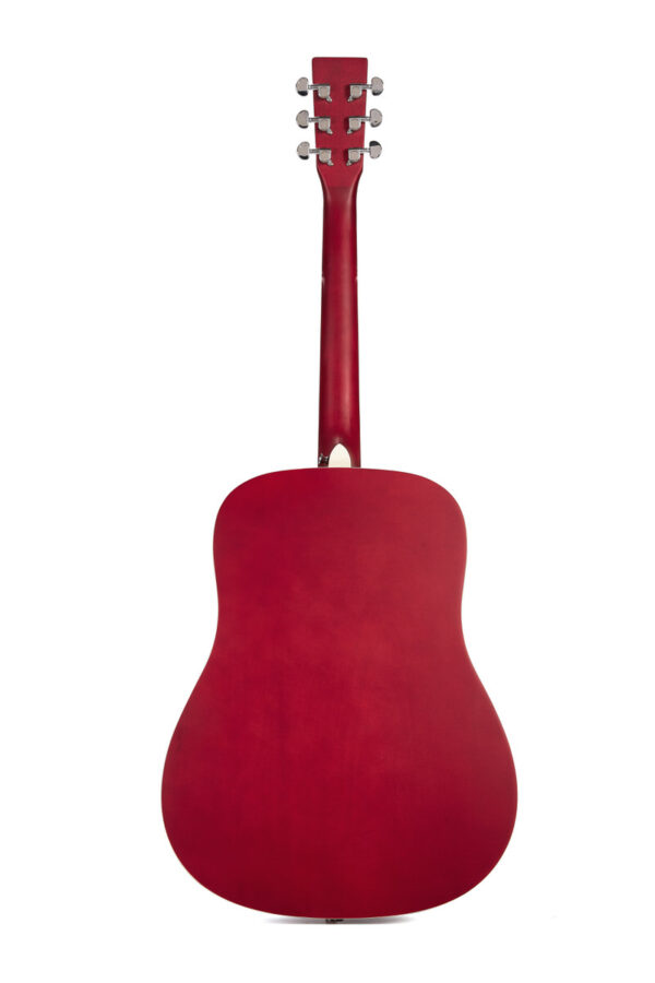 SX SD104 Dreadnought Acoustic Guitar | Satin Red