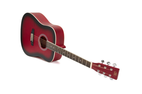 SX SD104 Dreadnought Acoustic Guitar | Satin Red