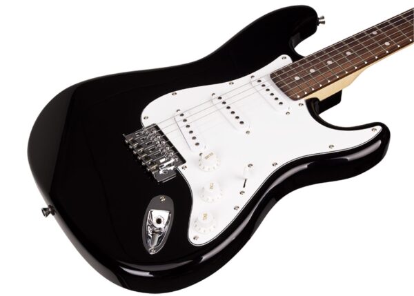 SX SE1 Strat Style Guitar Pack 3/4 Size | Black