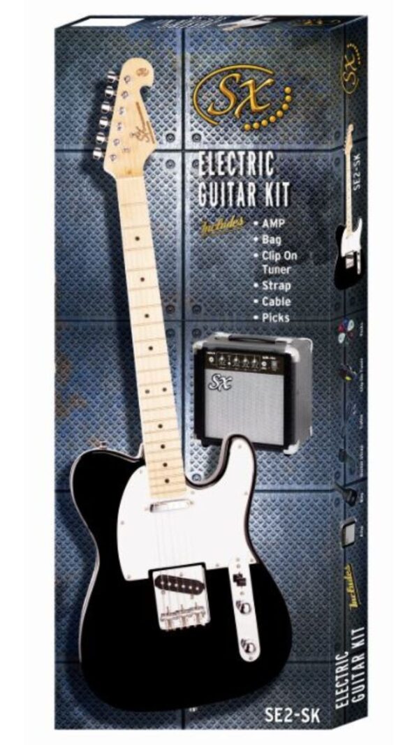 SX SE2 Electric Guitar Beginners Pack | Black