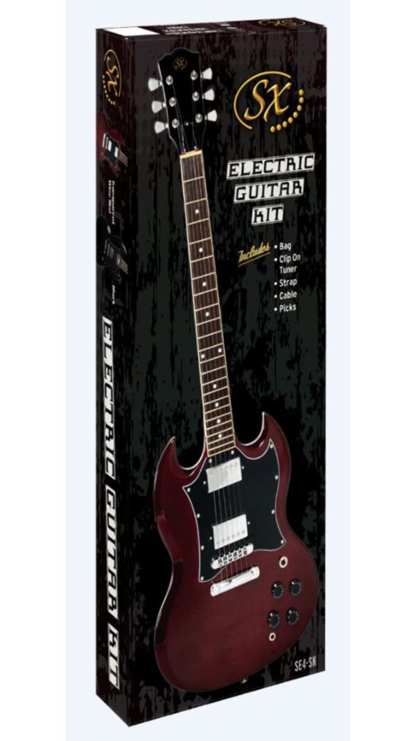 SX SE4 Electric Guitar Pack | Trans Wine Red