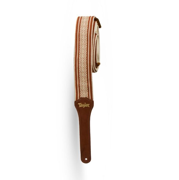 Taylor Jacquard Guitar Strap | White / Brown