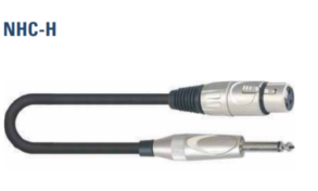 Leem NHC-20H |Premium Mic Cable | 1/4″ Straight plug to XLR-F |20ft