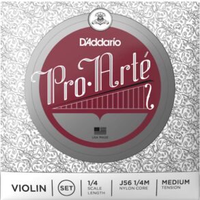 Daddario Pro-Arte Violin Single E String, 1/4 Scale, Medium Tension