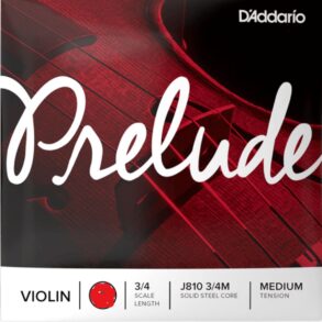 Daddario Prelude Violin Single D String, 3/4 Scale, Medium Tension