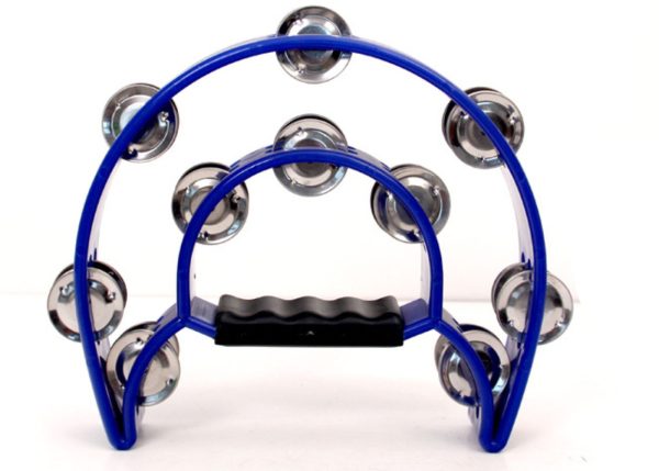 Hands-On Headless tambourine 22cm | 20 Pairs of Jingles | Blue