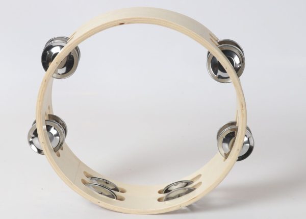 Hands-On 8 inch Double Row wood tambourine Headless